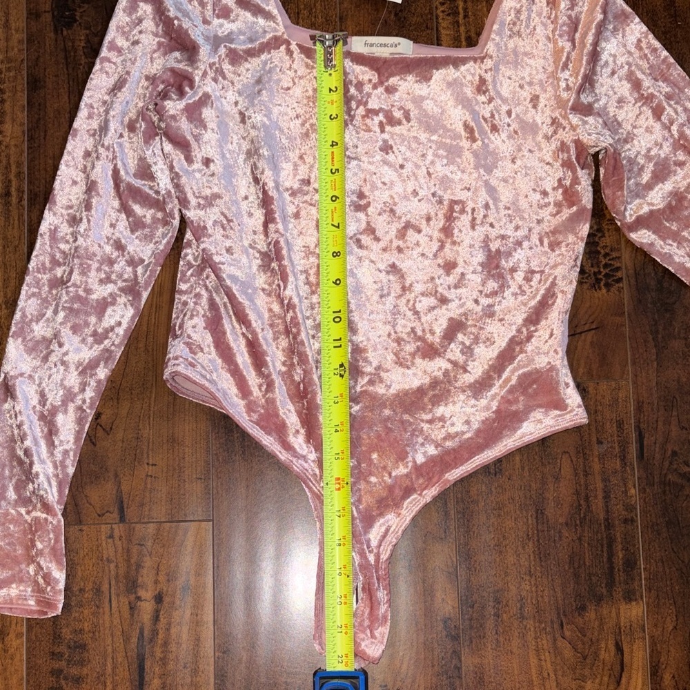 Francesca’s Velvet Bodysuit - Pink - Picture 9 of 9